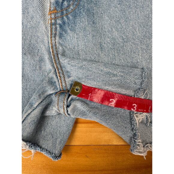Vintage 80s Jean Shorts, High Rise Light Wash Cutoffs, Geoffrey Hunter 24"W, 0-2 - Picture 10 of 10